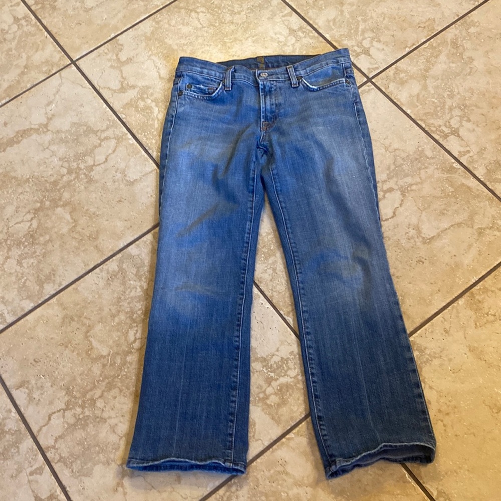 7 bootcut cropped jeans